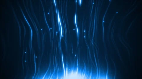 Dynamic blue light animation creating a mesmerizing wave effect in a digital Stock Footage 300269400