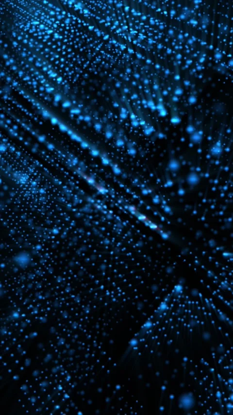 Dynamic blue light dots move and shift, forming captivating patterns Stock Footage 312282529