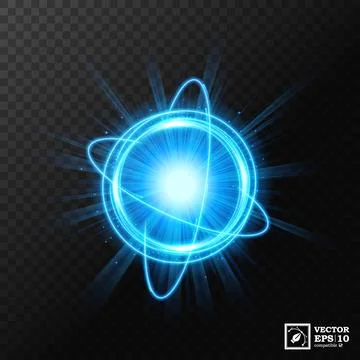 Dynamic Blue Light Explosion on A Transparent Background, Isolated and Easy.. Illustrazione stock