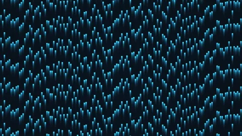 Dynamic blue light pattern on dark background creates Stock Footage 338009574