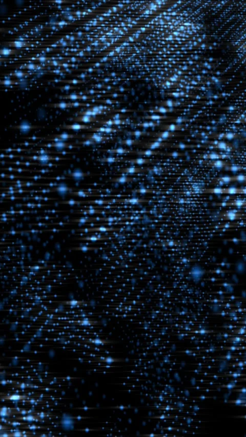 Dynamic blue light patterns flow smoothly against a dark background Stock Footage 312282535