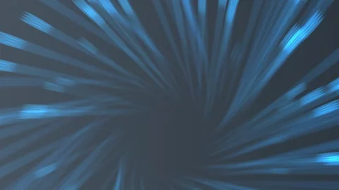 Dynamic blue light rays exploding in dark space Stock Footage 325672538