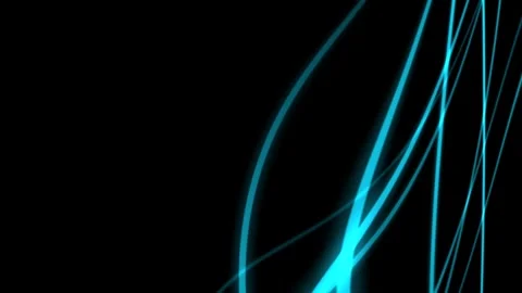 Dynamic Blue Light Trails on Black Background Abstract Motion. Stock Footage 339311675