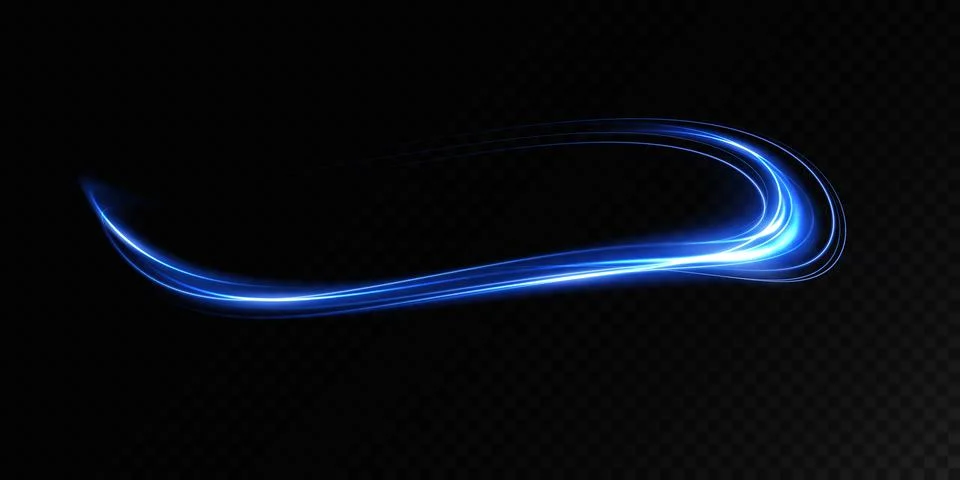 A Dynamic Blue Light Wave Displayed Beautifully on a Dark Background to Capture Stock-Illustration