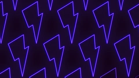 Dynamic blue lightning bolts in zigzag pattern on dark background Stock Footage 278071350