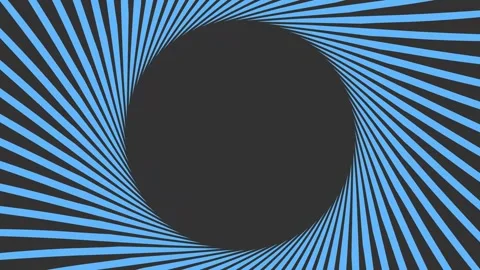 Dynamic blue lines spinning in a circular motion on a black background. Stock Footage 296846430