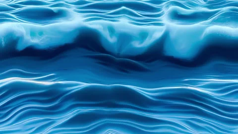 Dynamic blue liquid waves animation with smooth rippling textures Video stock 304755838