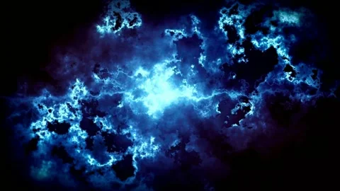 Dynamic blue nebula with intense energy for sci-fi projects or futuristic space Stock Footage 321395425