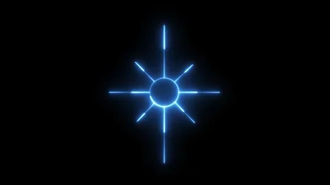 Dynamic blue neon light animation expanding from a central point on a black.. Stock Footage 318521239