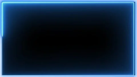 Dynamic blue neon light borders morphing and shaping across white background Stock Footage 340941349