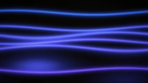 Dynamic blue neon lines create an abstract, flowing visual effect Stock Footage 324883786