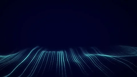 Dynamic blue particle wave Stock Footage 310990052