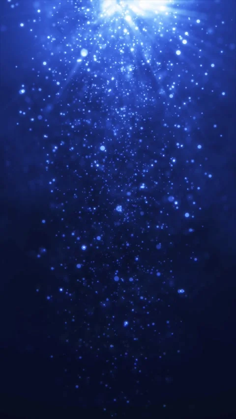 Dynamic blue particles swirl peacefully Stock Footage 314219937