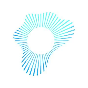Dynamic blue radial lines creating energy concept Stock Illustration