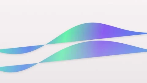Dynamic blue ribbons intertwine and flow gracefully across a vibrant background Video stock 326990569