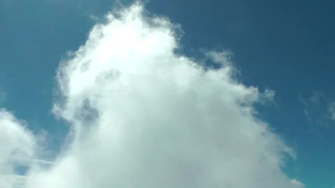 Dynamic blue sky background with white clouds Stock Footage 155067975