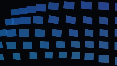 Dynamic blue squares grid pattern moving on dark background abstract digita.. Stock Footage 343696392