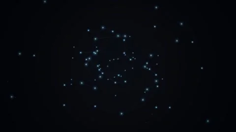 Dynamic blue star particle stream overlay on deep space background Stock Footage 346002587