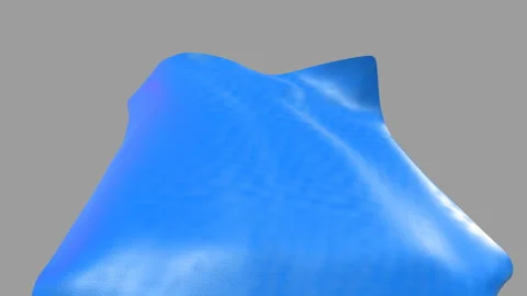Dynamic blue Superhero Cape Flowing in Wind - 3D  ,with luma matte. Stock Footage 335886057
