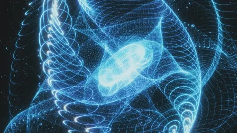 Dynamic blue swirling patterns create a mesmerizing visual experience Stock Footage 307494869