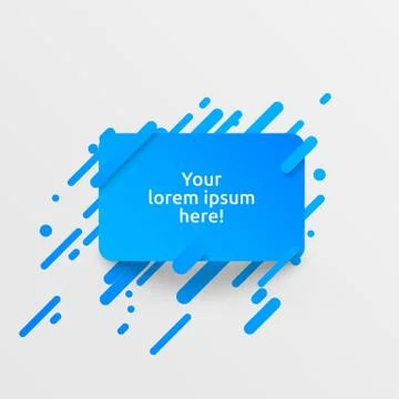 Dynamic blue template for advertising, vector illustration Stock Illustration