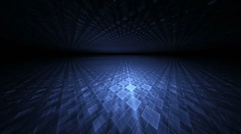 Dynamic Blue Translucent Cubical Horizon 動画素材 57982331