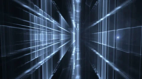 Dynamic Blue Translucent Cubical Horizon with Flare Video stock 58198094