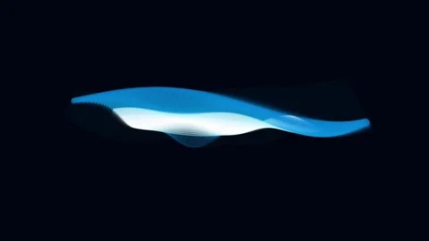Dynamic Blue Voice Wave Assistant Siri Concept Animation Stock Footage 342321582
