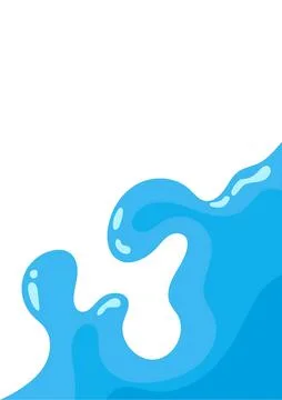 Dynamic Blue Water Splash Vector Illustration Stock Illustration