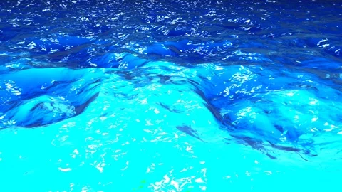 Dynamic Blue Water Surface with Ripples and Waves Stock Footage 340022831