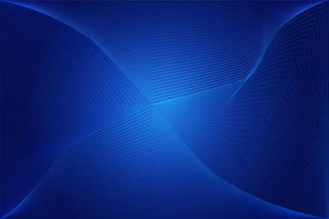 Dynamic Blue Wave Abstraction, abstract blue background with lines Stock Illustration