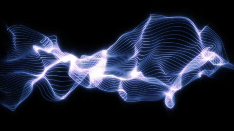 Dynamic Blue Wave Lines Glowing Energy Video Animated Background Stock-Footage 336605231