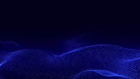 Dynamic blue wave of particles. Abstract futuristic background. Stock Footage 275859274