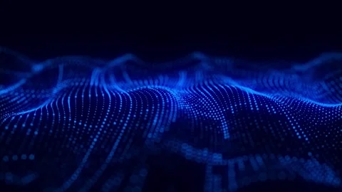 Dynamic blue wave of particles. Abstract futuristic background. Big data Stock Footage 275859739