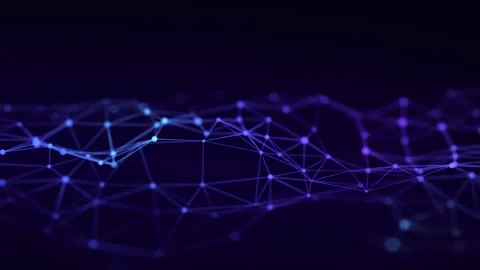 Dynamic blue wave of particles and lines. Abstract futuristic background. Stock Footage 275844637