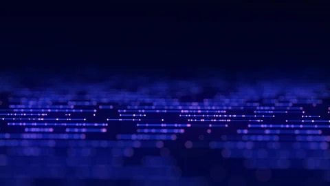 Dynamic blue wave of particles and lines. Abstract futuristic background. Stock Footage 275862750