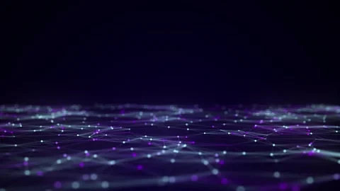 Dynamic blue wave of particles and lines. Abstract futuristic background. Stock Footage 310296576