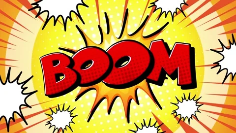 Dynamic Boom Explosion Comic Text Animation 库存影片 247544122