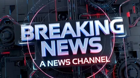 Dynamic Breaking News Animation Displaying Modern Design with Futuristic El.. Stock Footage 321948520