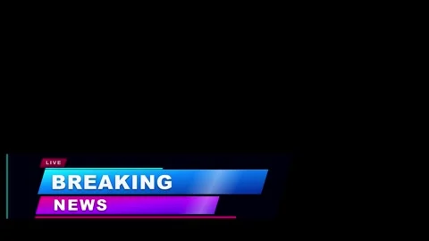 Dynamic breaking news lower third with vibrant gradient and live text on da.. 動画素材 335826328