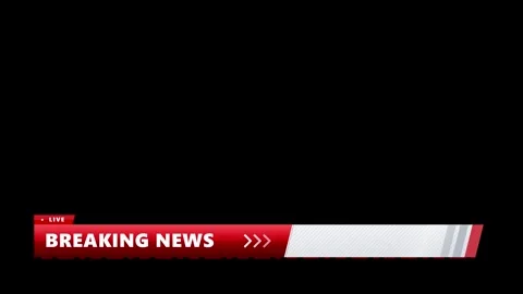 Dynamic breaking news lower third with red accents and live indicator on blac 動画素材 335826356