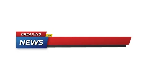 Dynamic Breaking News Lower Third Graphic for Professional Broadcast Media. Stock Footage 340033202