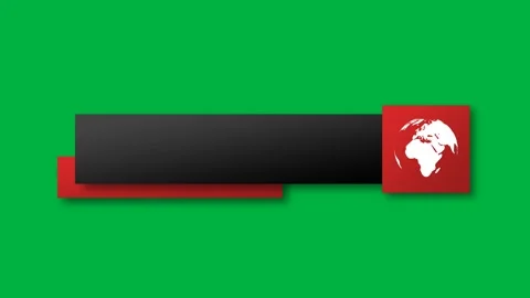 Dynamic Breaking News Lower Third Graphic with Global Earth Icon for Broadcas Stock Footage 340033267