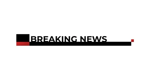 Dynamic Breaking News Lower Third Graphic for Urgent Broadcast Media Updates. Stock Footage 340033282