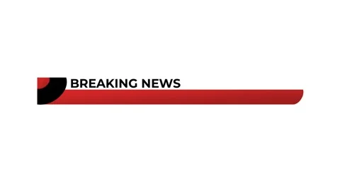 Dynamic Breaking News Lower Third Graphic for Broadcast and Digital Media. Stock Footage 340033288