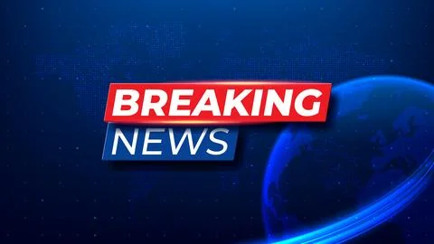 Dynamic Breaking News vector banner Stock Illustration