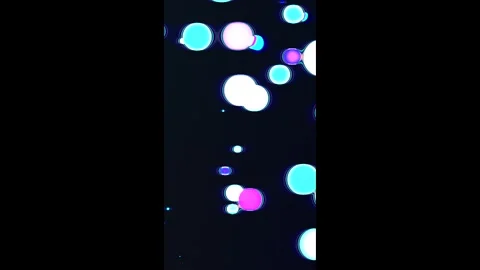 Dynamic bright abstract tunnel with flying shapes, circles, squares, particles Stock Footage 253513517
