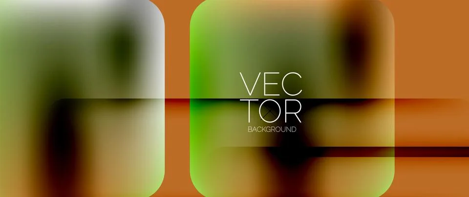 Dynamic bright colorful geometric elements with fluid gradients, lights, shadows Stock Illustration