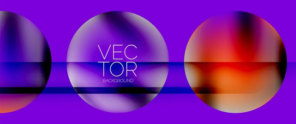 Dynamic bright colorful geometric elements with fluid gradients, lights, shadows イラスト素材