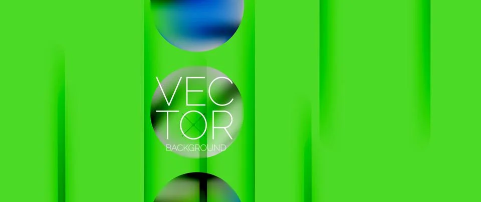 Dynamic bright colorful geometric elements with fluid gradients, lights, shadows Stockillustratie